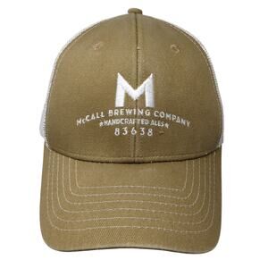 McCall Brewing Company Trucker Hat Brown One Size Adjustable Mesh Back Brewery